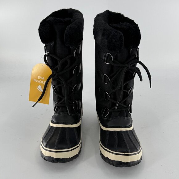 JBU Shoes - Womens Black JBU Stormgate Faux Fur Lined Winter Boots 7.5M With EVA Insole